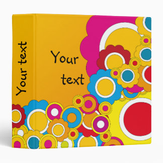 Colourful flower design binder