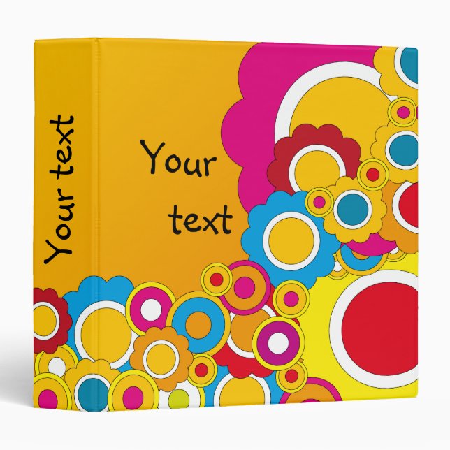 Colourful flower design binder (Front/Spine)