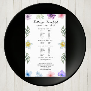Colourful Flower Design Editable Template Flyer