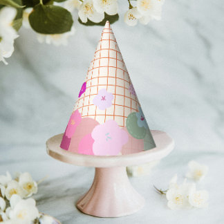 Colourful Flower Dopamine Birthday Girl Party Hat