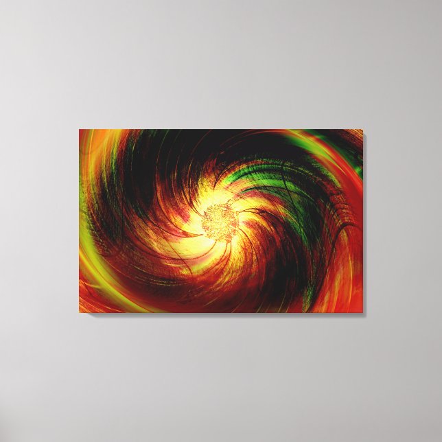 Colourful Flower Fantasy Art Design Abstract Canvas Print (Front)