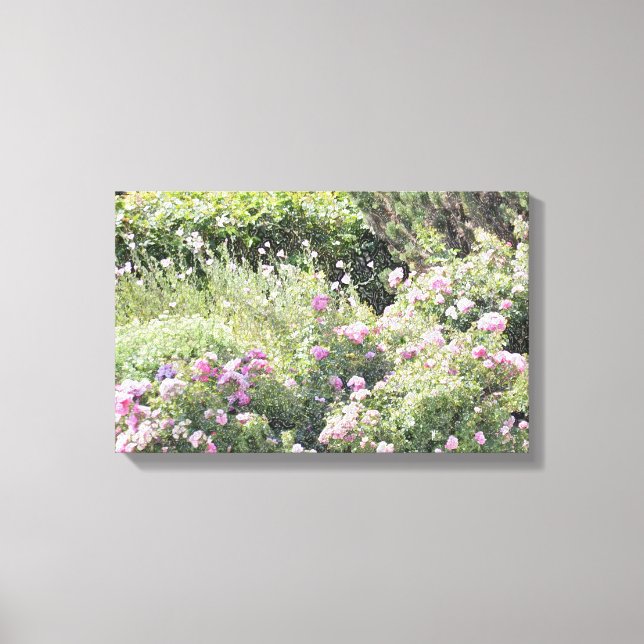 Colourful Flower Garden Canvas Print (Front)