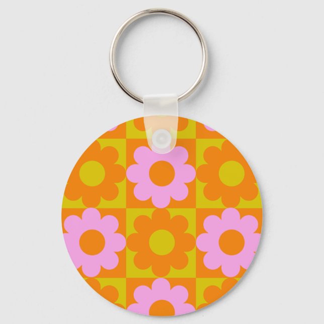 Colourful Flower Keychain (Front)