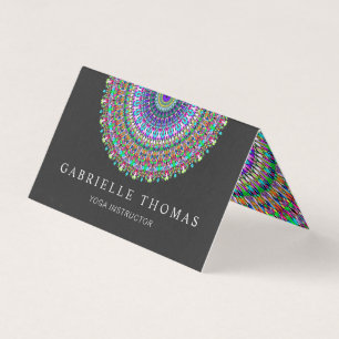 Colourful Flower Mandala Business Card