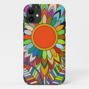 colourful flower mandala yaei design iPhone 11 case