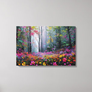 Colourful Flower Nature Scene Wall Art – Scenic Fl