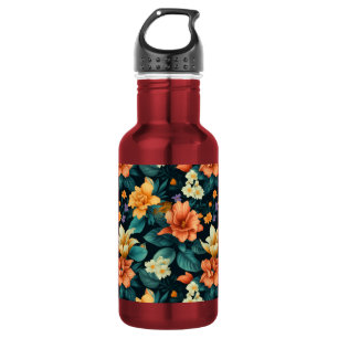 Colourful Flower Pattern 532 Ml Water Bottle
