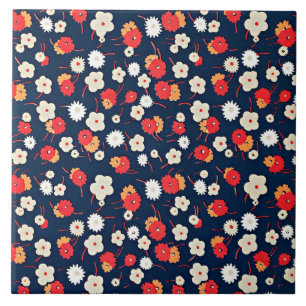 Colourful flower pattern by Charles Goy Tile