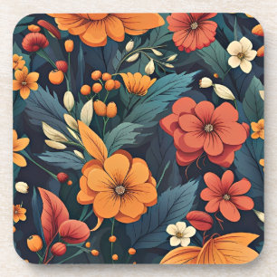 Colourful Flower Pattern Coaster