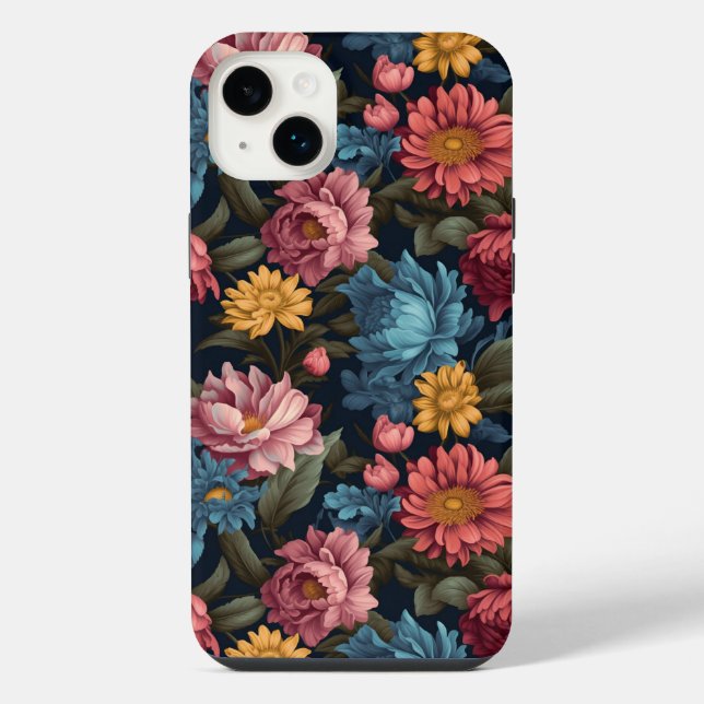 Colourful Flower Pattern iPhone Case (Back)
