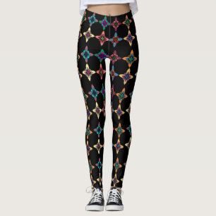 Colourful Flower Pattern Leggings