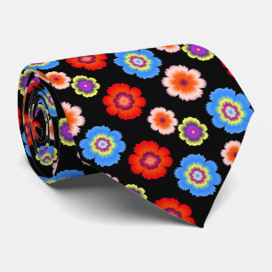 Colourful Flower Pattern Tie