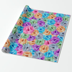 colourful flower pattern wrapping paper