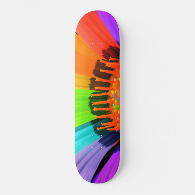 Colourful Flower Petals Skateboard (Front)