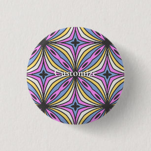 Colourful Flower Petals  Thunder_Cove 1 Inch Round Button