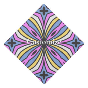 Colourful Flower Petals Thunder_Cove Graduation Cap Topper