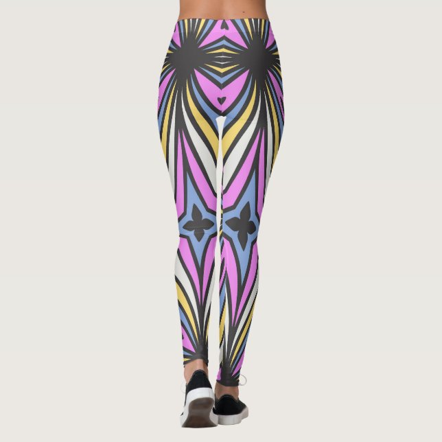 Colourful Flower Petals  Thunder_Cove Leggings (Back)