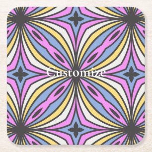 Colourful Flower Petals  Thunder_Cove Square Paper Coaster