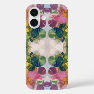Colourful Flower Petals Watercolor Pattern Paintin iPhone 16 Case