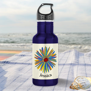Colourful Flower Pretty Modern Stylish Personalize 532 Ml Water Bottle