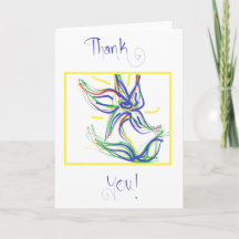 Colourful Flower Thank You! (blank inside)