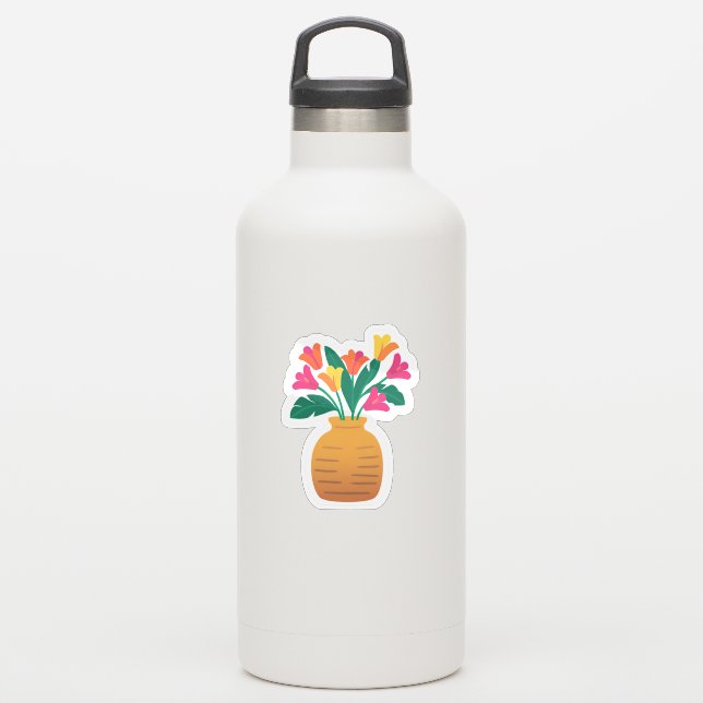Colourful Flower Vase Bouquet (Waterbottle)
