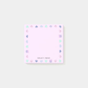 Colourful Flower watercolor Personalized name Post-it Notes