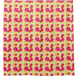 Colourful Flowered Shower Curtain