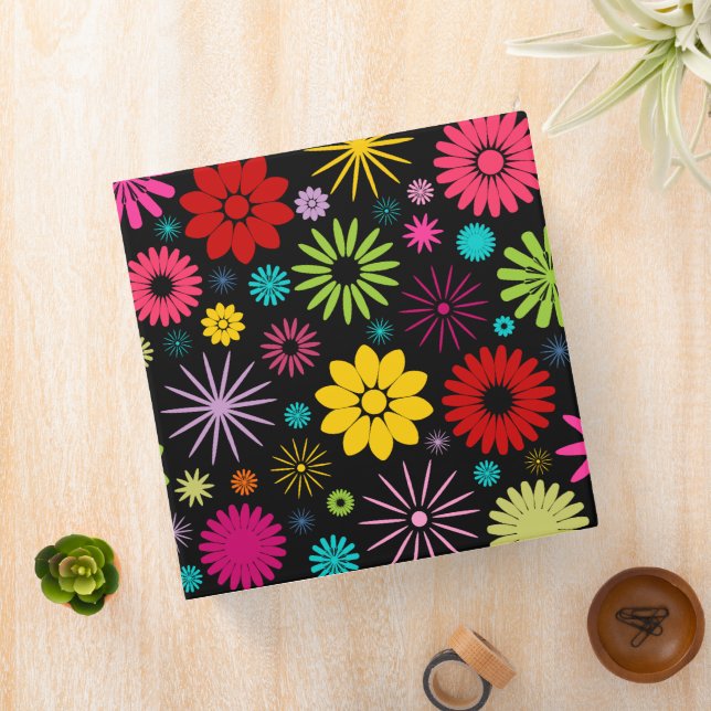 Colourful Flowers 2 Inch Binder (In Situ)