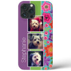 Colourful Flowers 3 Photo Collage Personalized