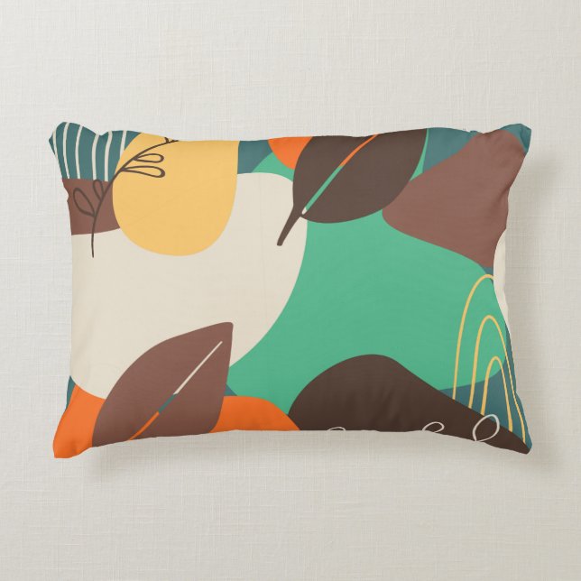 Colourful Flowers   Accent Pillow (Front)