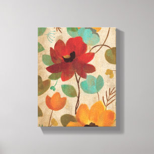 Colourful Flowers and Buds Canvas Print