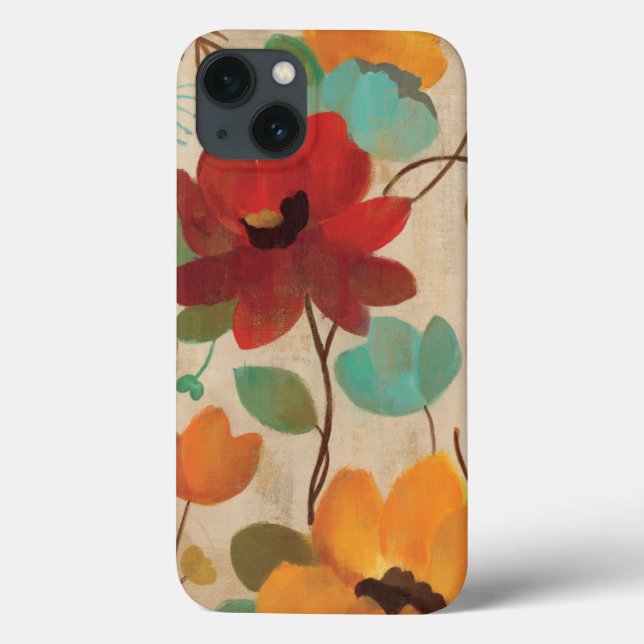 Colourful Flowers and Buds Case-Mate iPhone Case (Back)