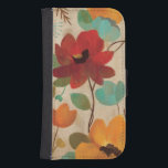 Colourful Flowers and Buds Samsung S4 Wallet Case<br><div class="desc">© Silvia Vassileva / Wild Apple.  The image shows colourful flowers and flower buds on an off white background. Smaller flowers,  leaves,  and branches can also be seen on the image.</div>