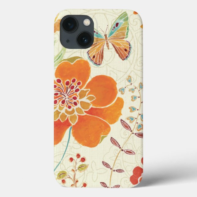 Colourful Flowers and Butterflies Case-Mate iPhone Case (Back)