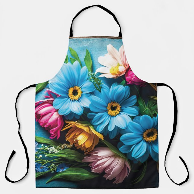 Colourful Flowers Apron (Front)