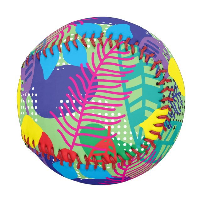 Colourful flowers background baseball (Front Right)