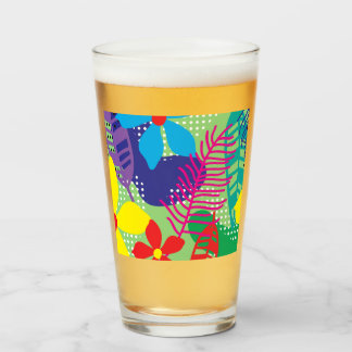 Colourful flowers background glass