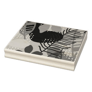 Colourful flowers background rubber stamp