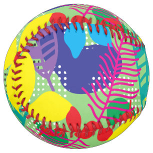 Colourful flowers background softball