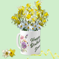 Colourful Flowers Birthday Greetings