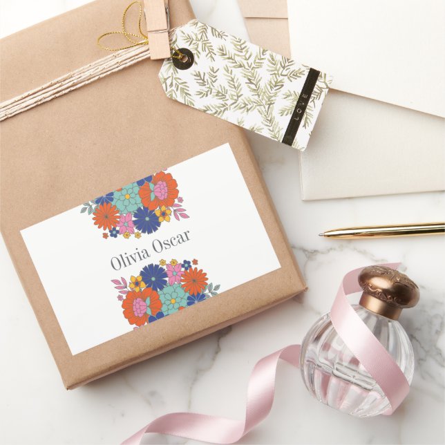 Colourful Flowers Boho Bright Floral Illustration  Sticker (Gifting)