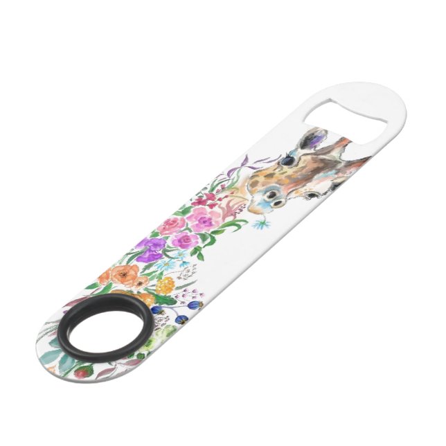Colourful Flowers Bouquet Giraffe Bar Key (Front Angled)