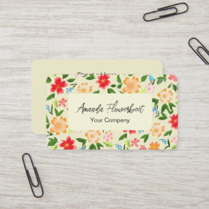 Colourful flowers Business Card