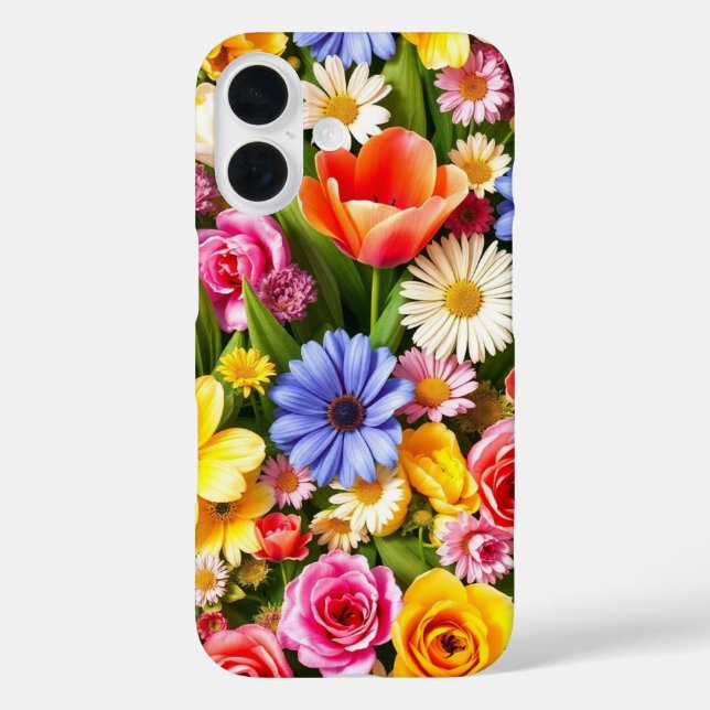 Colourful Flowers Case-Mate iPhone Case (Back)
