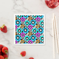 Colourful flowers daisies Blue Turquoise Purple 