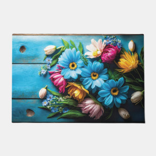 Colourful Flowers Doormat