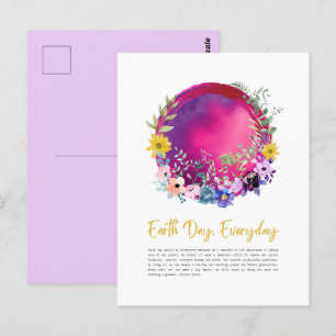 Colourful Flowers Earth Day Everyday Postcard