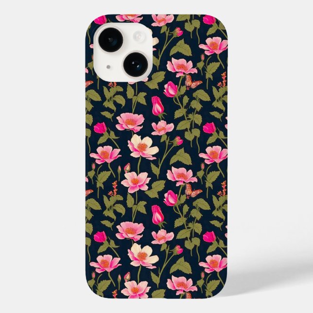 Colourful flowers-Floral pattern 22 - Iphone Case (Back)