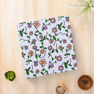 Colourful Flowers, Floral Pattern, Greenery, Boho Binder
